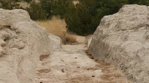 Oregon Trail wagon ruts Video stock 10923100