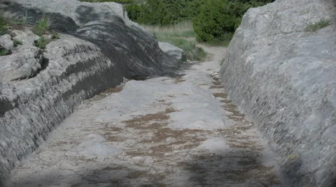 Oregon Trail wagon wheel ruts Video stock 51036223