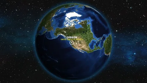 OREGON - USA Map Zoom 動画素材 88014394