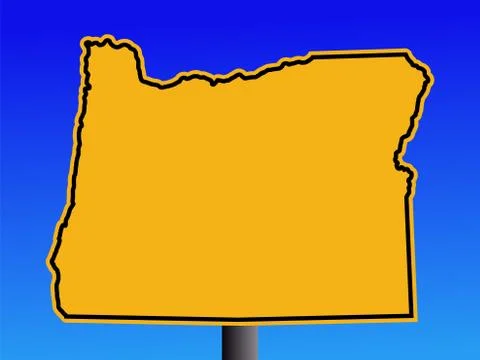Oregon warning sign Stock Illustration