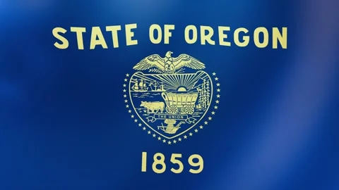 Oregon Waving flag Stock Footage 303032179