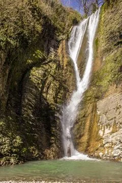 Orekhovsky waterfall Stock Photos