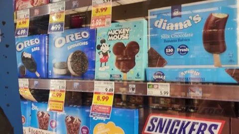 Oreo Bites Mickey Mouse Ice Cream Grocer... | Stock Video | Pond5