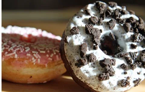 Oreo cookie doughnut Stock Photos