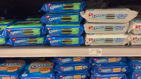 Oreo cookie packages Stock-Footage 211885366