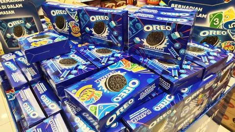 Oreo products in box packaging Stock Photos