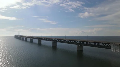 Øresund Bridge Stock Footage 154601412