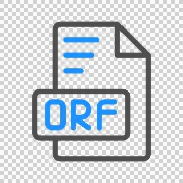 Orf colored outline icons for documents and files. 스톡 일러스트
