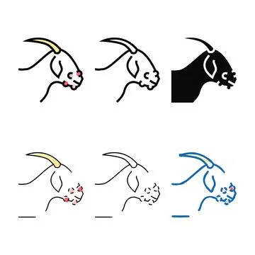Orf virus color clean icon vector Stock Illustration