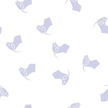 Orf virus glyph seamless pattern Stock Illustration