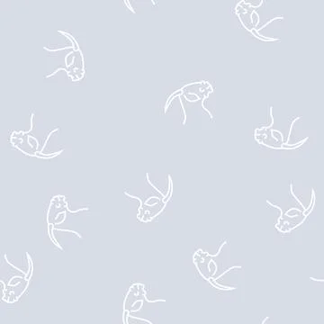 Orf virus line seamless pattern Stock Illustration