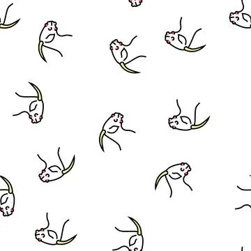 Orf virus vector seamless pattern Stock Illustration