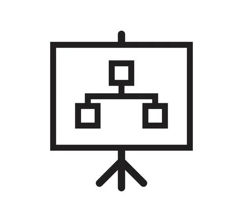 Org chart logo vector design template Stock Illustration