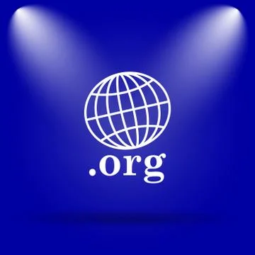 .org icon. Flat icon on blue background.. Stock Illustration