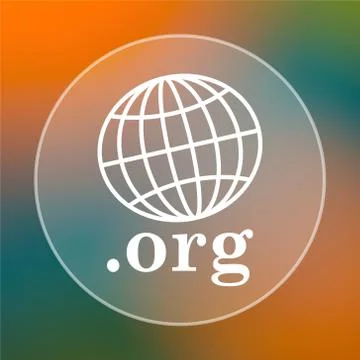 .org icon. Internet button on colored  background.. Stock Illustration