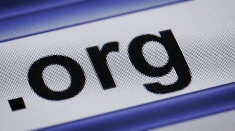 ".org" on a screen. Stock Footage 61802487