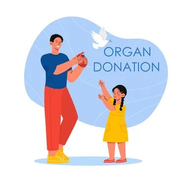 Organ donation vector poster Stockillustratie