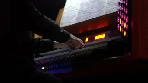 Organ Harmony in the dark Stock Footage 318420688