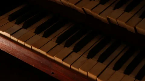 Organ Keys Stock Footage 40812101