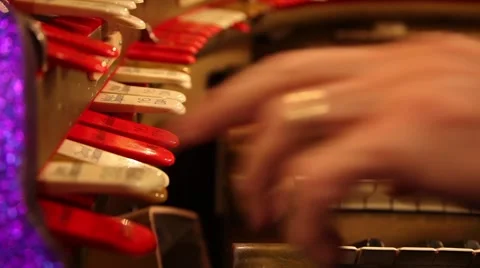Organ knobs tight Video stock 50984100