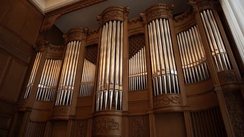 Organ in the Philharmonic Hall Stock Footage 98943582
