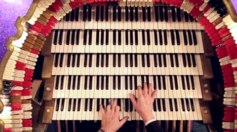 Organ playing above Stock-Footage 50984115