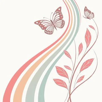 Organic Abstract Background Design with Soft Curves Stock Illustration