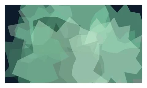 Organic abstract background, overlapping translucent green and teal polygon.. Stock Illustration