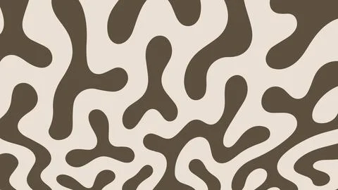 Organic Abstract Blob Pattern Background with Earth Tone Texture for Textile Illustrazione stock