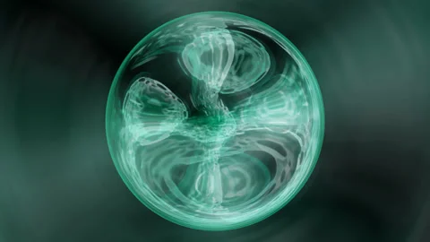 Organic abstract helix loop. 3d animation Video stock 157812295