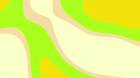 Organic abstract pattern featuring green. yellow. and beige wavy shapes. Stock Footage 291235698