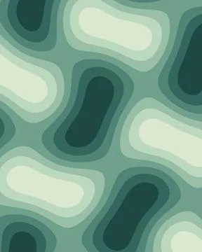 An organic abstract pattern of green, mint, teal, and pale cream forms uses.. Stock Illustration