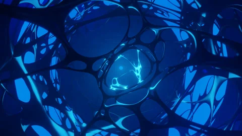 Organic Abstract Space Tunnel, Endless space animation Stock Footage 200093790