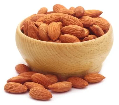 Organic almonds Stock Photos