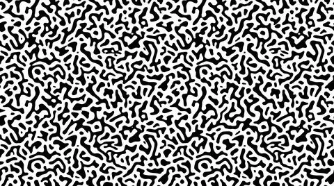 Organic amoeba blob pattern black white texture for print design. Stock Illustration