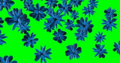 Organic animation falling slow motion Stock Footage 107786027