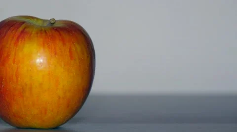 Organic apple from the side Stock Footage 50621907
