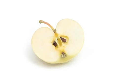 Organic apple slice isolate on white background Stock Photos