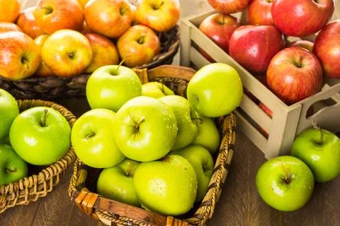 Organic apples Foto stock