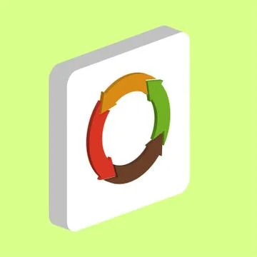 Organic Arrow computer symbol Stock Illustration