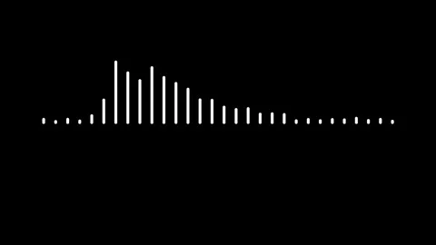 Organic Audio Spectrum Visualization Sound Wave Frequency Black Background 4K Stock Footage 341377280