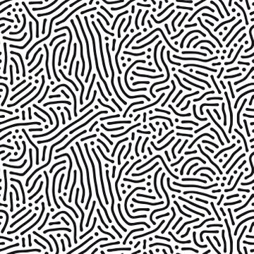 Organic background with rounded lines. Diffusion reaction seamless pattern Illustrazione stock