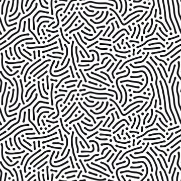 Organic background with rounded lines. Diffusion reaction seamless pattern 스톡 일러스트
