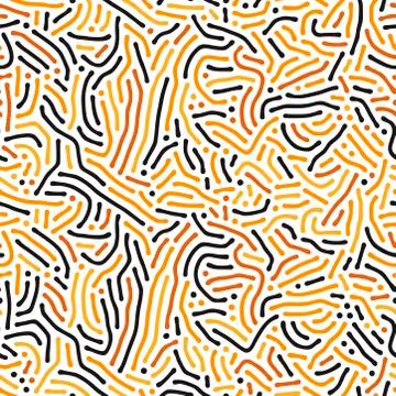 Organic background with rounded lines. Diffusion reaction seamless pattern 스톡 일러스트