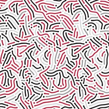 Organic background with rounded lines. Diffusion reaction seamless pattern Illustrazione stock