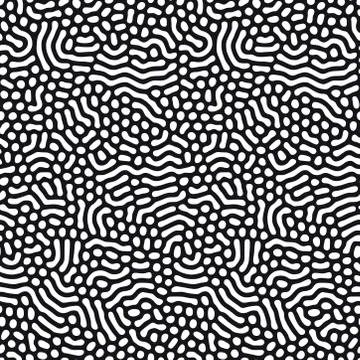 Organic background with rounded lines. Diffusion reaction seamless pattern Stock Illustration