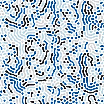 Organic background with rounded lines. Diffusion reaction seamless pattern イラスト素材