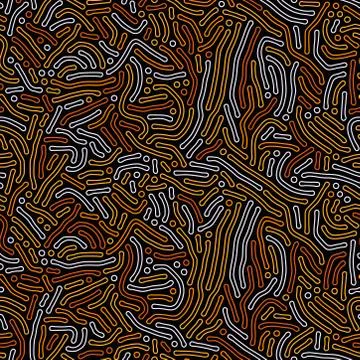 Organic background with rounded lines. Diffusion reaction seamless pattern Stock Illustration