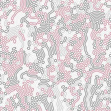 Organic background with rounded lines. Diffusion reaction seamless pattern 스톡 일러스트