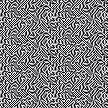 Organic background with rounded lines. Diffusion reaction seamless pattern Stock Illustration